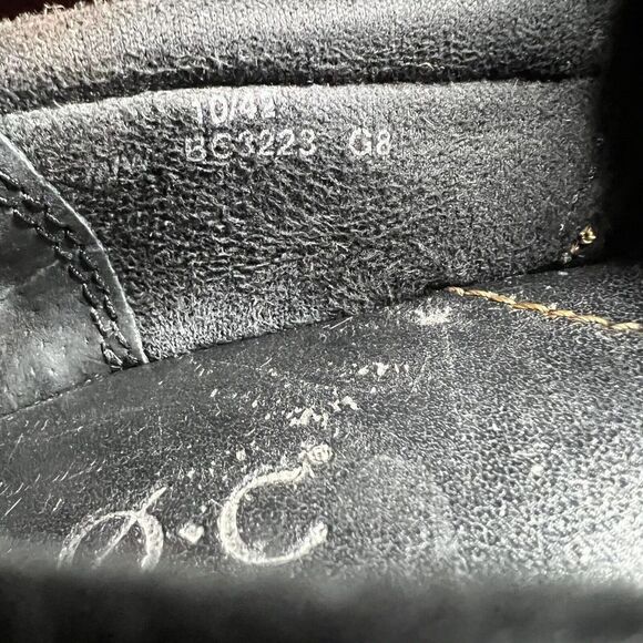 BOC Born Concept Womens Size 10 M Black Tooled Leather Slip On Wedge Clogs Shoes - Picture 11 of 11